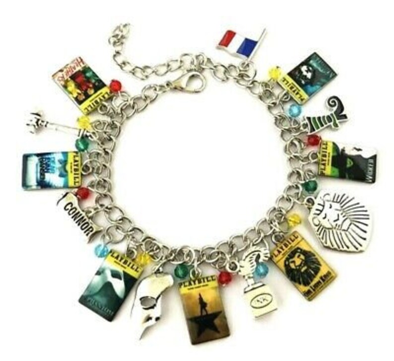 Classic Broadway Musicals Set of 6 Themed Novelty Charm Bracelet