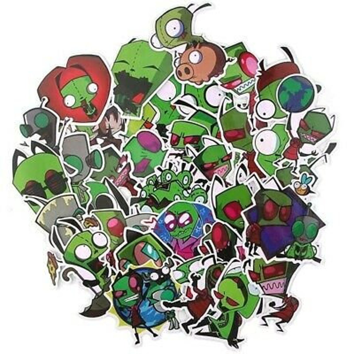 Invader Zim Themed Set of 38 Assorted Stickers Decal Set Etsy