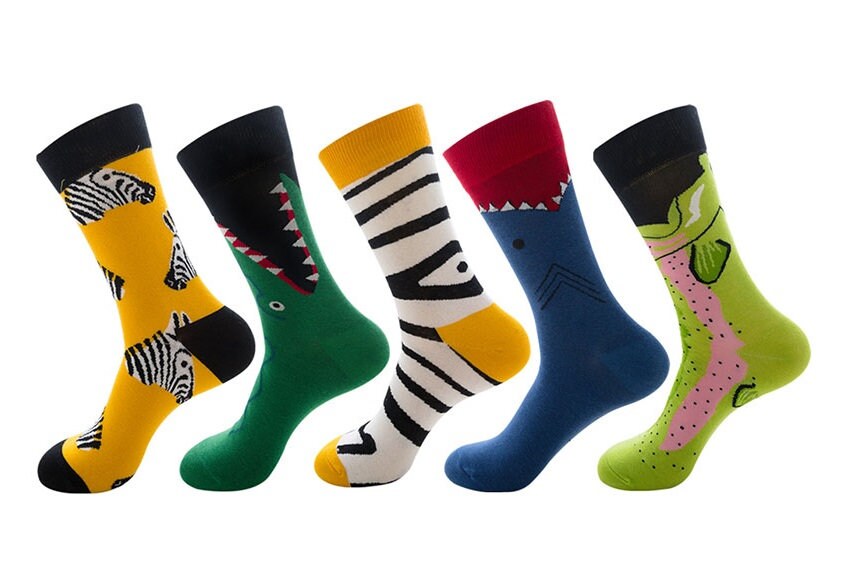 Funny Mens /women Fun Dress Socks Color Funny Novelty Crew Etsy Singapore