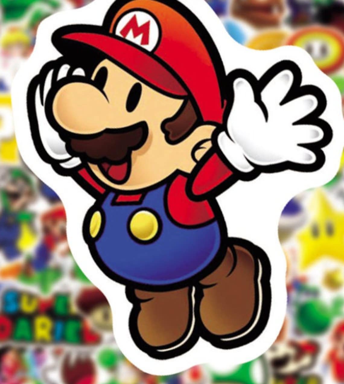 50 SUPER MARIO STICKERS impermeables personalizadas