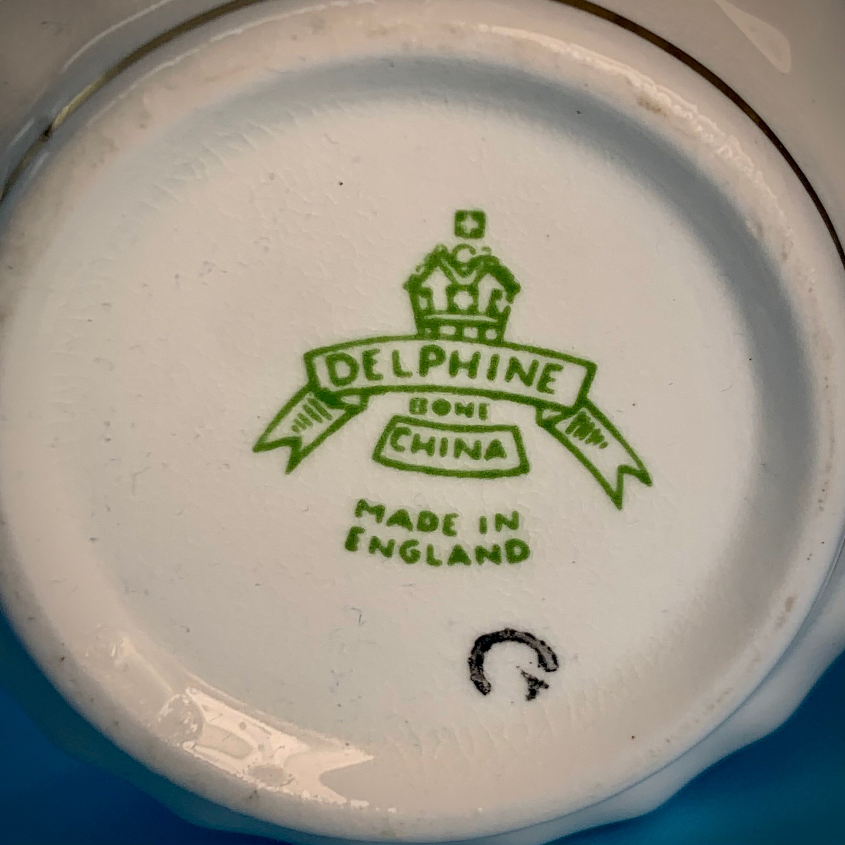 Delphine Bone China Teacup and Saucer With Pink Rose Design, Made in