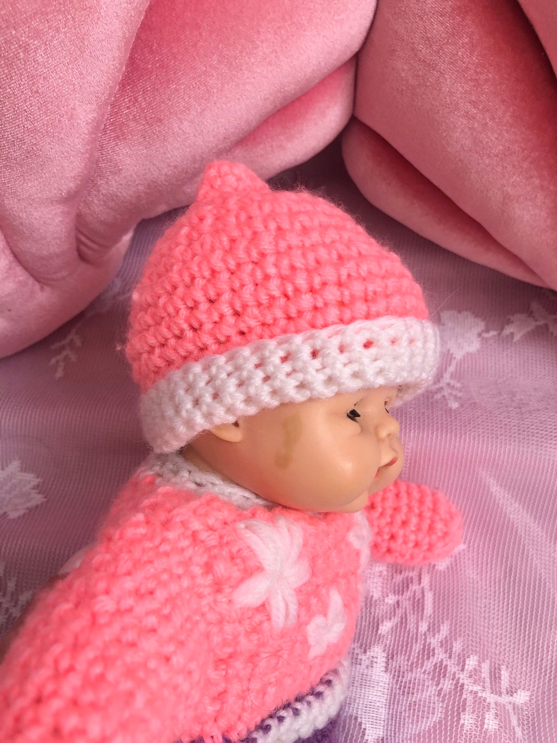 Babydoll Hand Crocheted 17 Yarn Doll Etsy
