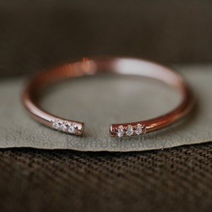 Open Gap Wedding Band, Unique Anniversary Ring, Stackable Band, Open Gap Matching Band, Open Slice Rings, Open Cuff Ring, Anniversary Gifts