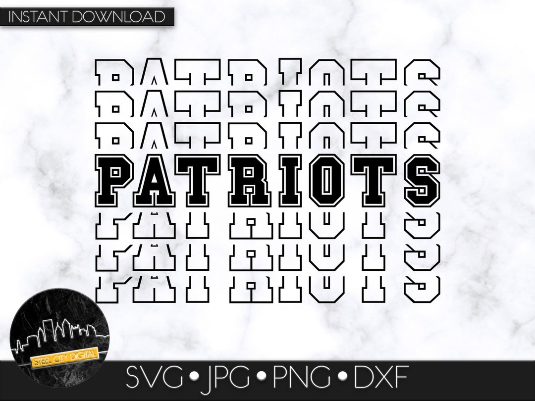 Patriots SVG Digital Download, SVG Cut File, SVG for Cricut or