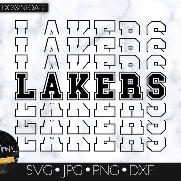 Lakers SVG Digital Download, SVG Cut File, SVG for Cricut or Silhouette, School Spirit svg, Team Mascot