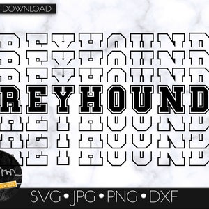 Greyhounds SVG Digital Download, SVG Cut File, SVG per Cricut o Silhouette, School Spirit svg, Team Mascot
