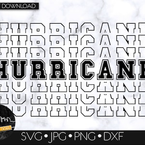 Hurricane SVG Digital Download, SVG Cut File, SVG for Cricut or Silhouette, School Spirit svg, Team Mascot