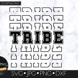 Descarga digital de Tribe SVG, archivo de corte SVG, SVG para Cricut o Silhouette, School Spirit svg, mascota del equipo
