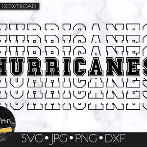 Hurricanes SVG Digital Download, SVG Cut File, SVG for Cricut or Silhouette, School Spirit svg, Team Mascot