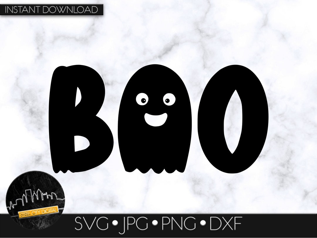 BOO SVG Digital Download, Svg Cut File, Svg for Cricut or Silhouette - Etsy