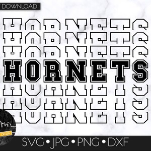 Hornets SVG Digital Download, SVG Cut File, SVG for Cricut or Silhouette, School Spirit svg, Team Mascot