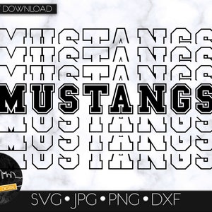 Mustangs SVG Digital Download, SVG Cut File, SVG for Cricut or Silhouette, School Spirit svg, Team Mascot