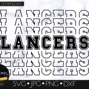 Lancers SVG Digital Download, SVG Cut File, SVG for Cricut or Silhouette, School Spirit svg, Team Mascot