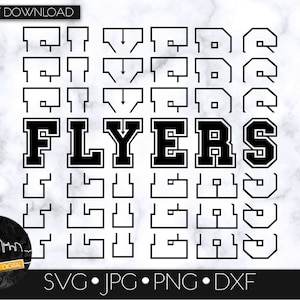 Flyers SVG Digital Download, SVG Cut File, SVG per Cricut o Silhouette, School Spirit svg, Team Mascot