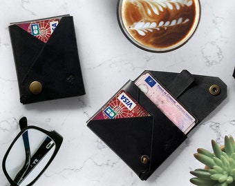 Creative Origami-Inspired Leather Card Holder: Timeless Gift for All Occasions -Minimalist Design for Effortless Elegance