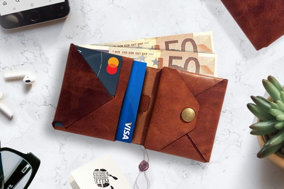 Origami inspired Bifold Wallet Effortlessly Organise Cash Cards and Coins Minimalist Design With Coin Pocket for All Your Essentials Etsy Ireland