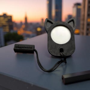 Doppelpack Cat AirTag Halter Schlüsselanhänger: Sleek Tracker Case