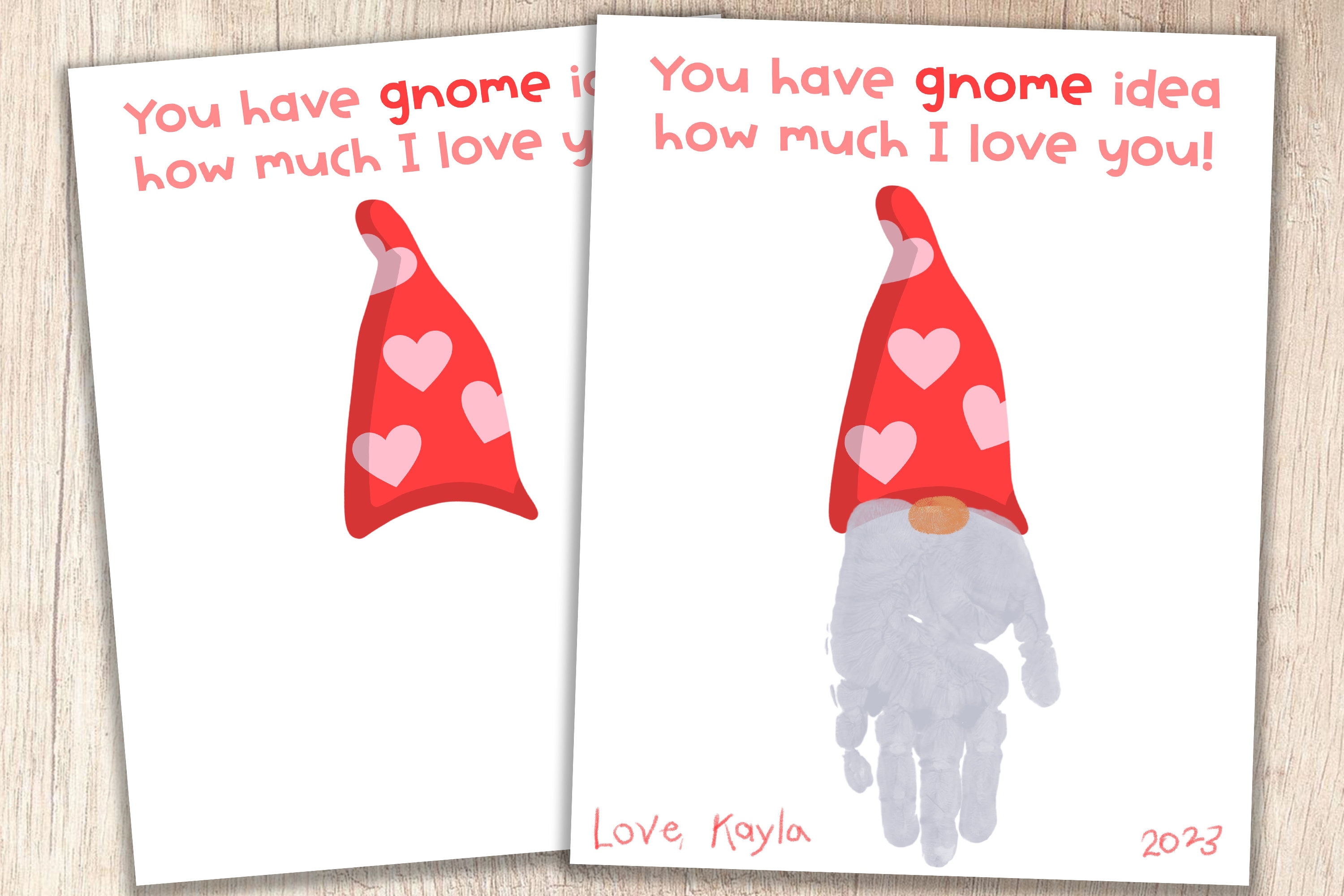 42 Adorable Gnome Crafts for Kids They Can't Help But Love! 8 Valentine's Day Gnome Printable Kids' Handprint Keepsake…