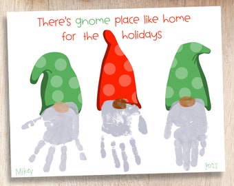 Gnome Christmas/Holiday Printable | Kids' Handprint Keepsake | Teacher/Parent Resources | Pre-K and Kindergarten Crafts