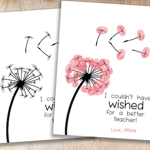 Lehrer Wertschätzung Printable | Wish Flower Print | Ressourcen für Lehrer und Eltern | Basteln für Pre-K und Kindergarten Kinder