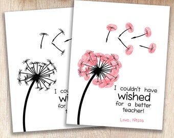 Teacher Appreciation Printable | Wish Flower Print | Teacher & Parent Resources | Crafts for Pre-K and Kindergarten Children