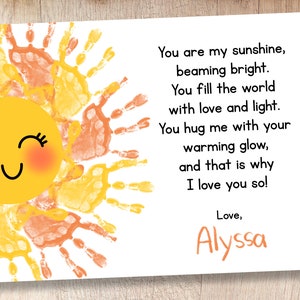 Mother's Day Printable | You Are My Sunshine | Teacher & Parent Resources | Crafts for Pre-K and Kindergarten Children