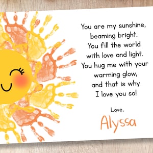 Mother's Day Printable | You Are My Sunshine | Teacher & Parent Resources | Crafts for Pre-K and Kindergarten Children