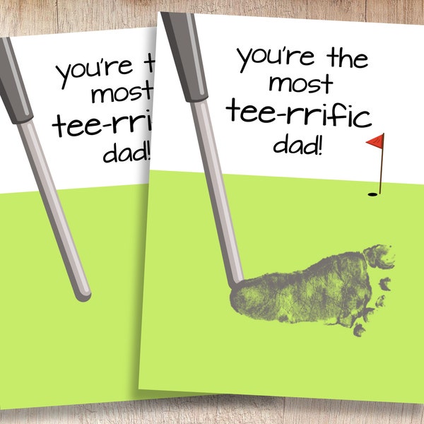 Father's Day Golf Printable | Kids' Footprint Keepsake | Teacher and Parent Resources | Crafts for Pre-K and Kindergarten Children