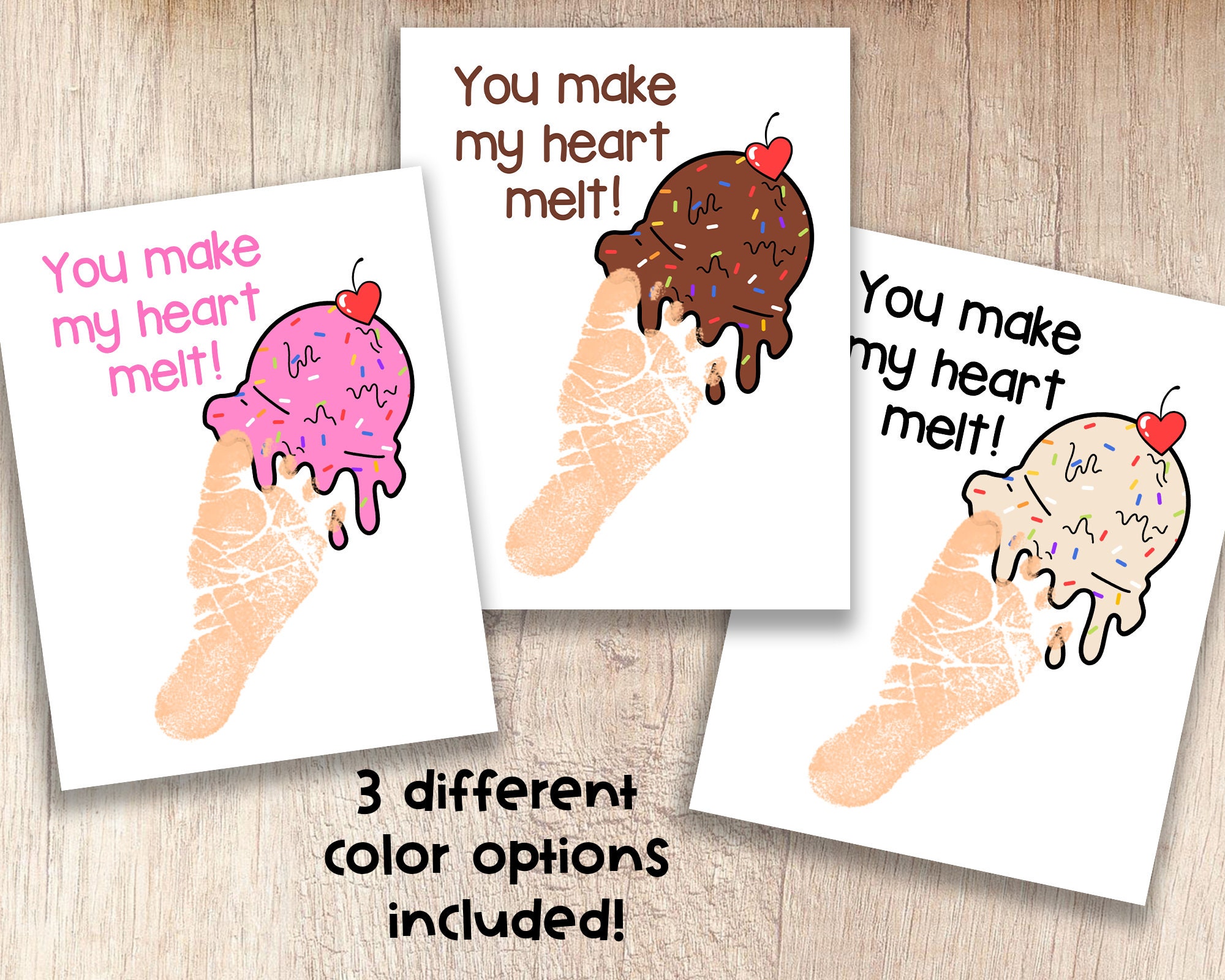 You Make My Heart Melt Printable | Kids' Footprint Keepsake | Teacher ...