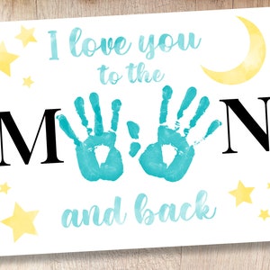 Mother's / Father's Day Printable | I Love You to the Moon | Teacher & Parent Resources | Crafts for Pre-K and Kindergarten Children