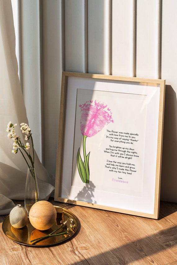 Mother's Day Flower, Poem + Printable | Kids' Footprint Keepsake | Teacher & Parent Resources | Crafts for Toddlers and Pre-K