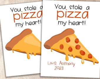 Valentine's Day Pizza Printable | Kids' Handprint Thumbprint Keepsake | Teacher/Parent Resources | Pre-K and Kindergarten Crafts