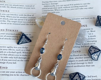 Monk Earrings, Monk Class, D&D Earrings, Dungeons and Dragons