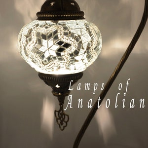 Luxurious Bohemian Turkish Moroccan Oriental Style  Bedside Lamp Mosaic Glass Swan Neck Ottoman Lamp Desk Table Lamp