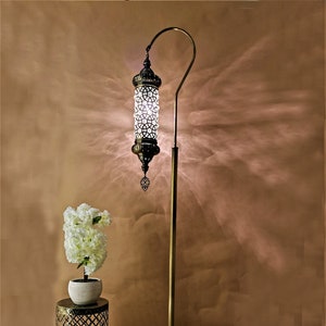 EXCLUSIVE!  Amazing Turkish Floor Lamp Morrocan Decor  Blowing Glass