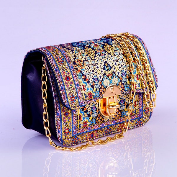 Brocade bags A little bag  Evening bag on a chain Fashionable handbag for the summer  Rest  Dinner Evening Handbag Gift