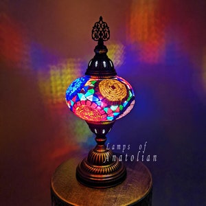 Turkish Table Lamp Morrocan Decor Bedside Lighting, Bohemian Light Free Ship US plug avaliable More Colors