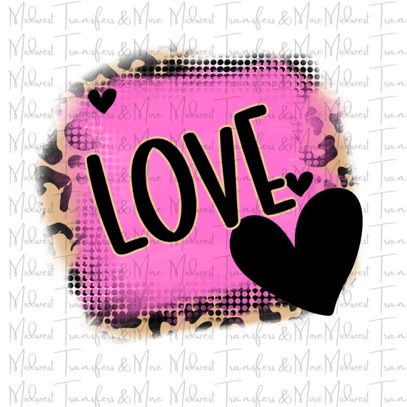Retro More Love Sublimation Transfer Valentines Day Ready to Press Pink ...