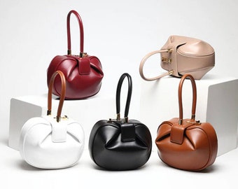 Gabbi Dumpling Bag, Unique Handbag, Vintage Bag, Designer, Personalised, Genuine Leather Gift Ideas