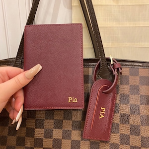 Leather Passport Holder Personalized for Men and Women | Passport Cover | Luggage Tag | Passport Holder | Bag Tag | Custom Luggage Tag