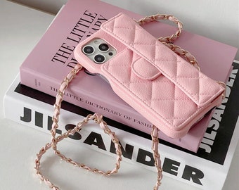 Leather Crossbody Phone Case | Luxury Iphone Cases for Her iPhone 11 12 13 14 Pro Max all sizes with card slot chain cute trendy phone cases