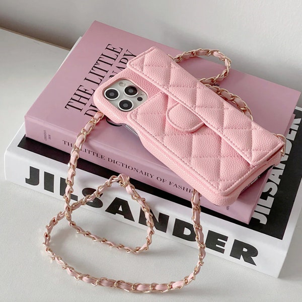 Leather Crossbody Phone Case | Luxury Iphone Cases for Her iPhone 11 12 13 14 Pro Max all sizes with card slot chain cute trendy phone cases