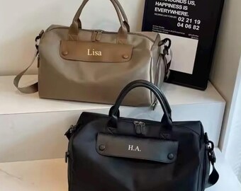 Sac de voyage personnalisé, cadeau pour homme | Sac en cuir personnalisé, cadeau de bureau personnalisé | Idées cadeaux de sac de sport pour lui