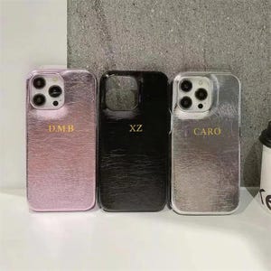 Capa de couro metálico cromado para iPhone 16 15 14 13 12 11 Pro XS Max X XR 7 8 Capa de crocodilo de luxo em relevo ideia inicial de presente personalizada