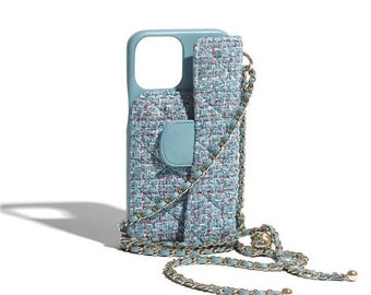 Vegan Leather and Tweed Phone Case iPhone Cases for Her iPhone