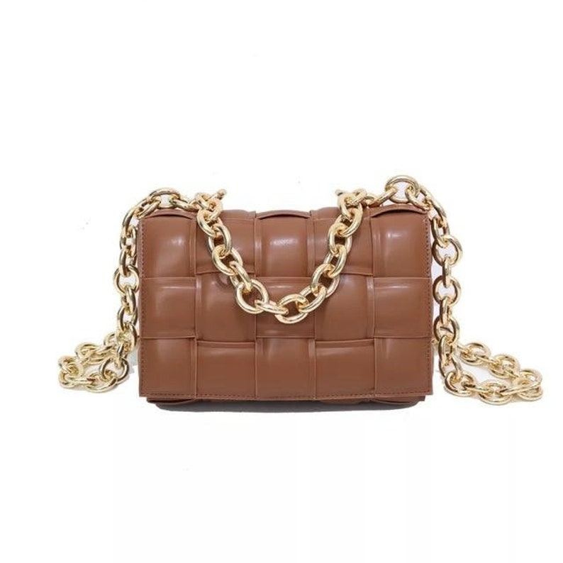 Gold Chain Bag Trendy Bag Unique Handbag Vintage Bag Etsy