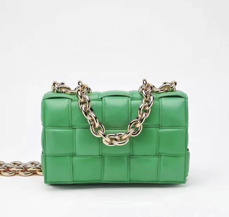Gold Chain Bag Trendy Bag Unique Handbag Vintage Bag Etsy