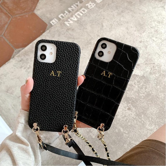 The Monogrammed Leather Phone Case - iPhone 13, 14