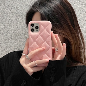 Étui de téléphone crossbody en cuir | Étuis Iphone de luxe pour son iPhone 11 12 13 14 15 16 Pro Max toutes tailles avec chaîne de fente pour carte téléphone mignon à la mode