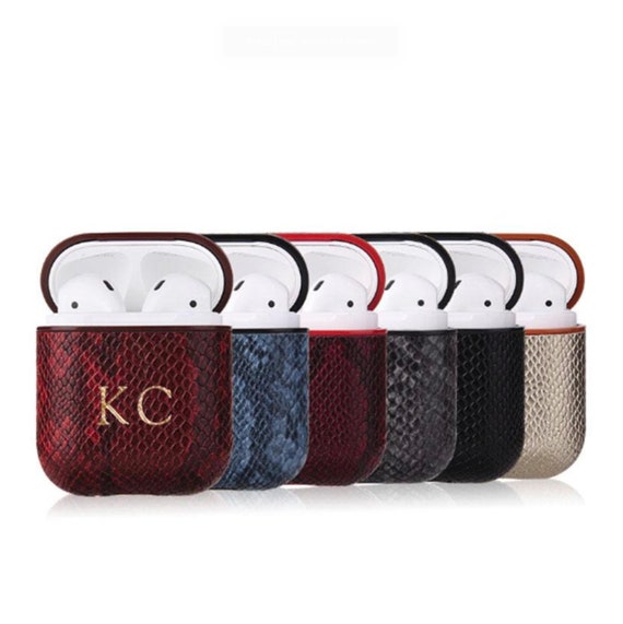 Airpods Pro Case Personalized Python PU Leather Monogram 